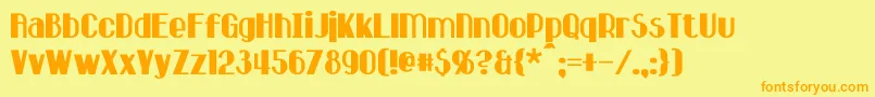 Hastings Font – Orange Fonts on Yellow Background