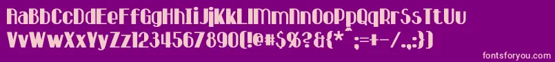 Hastings Font – Pink Fonts on Purple Background