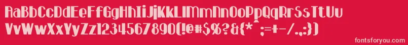 Hastings Font – Pink Fonts on Red Background