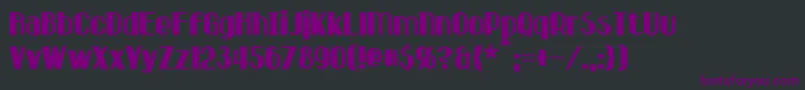 フォントHastings – 黒い背景に紫のフォント