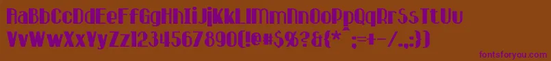 Hastings Font – Purple Fonts on Brown Background