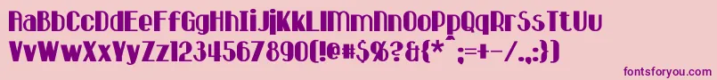 Hastings Font – Purple Fonts on Pink Background