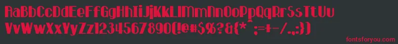 Hastings Font – Red Fonts on Black Background