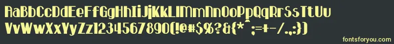 Hastings Font – Yellow Fonts on Black Background