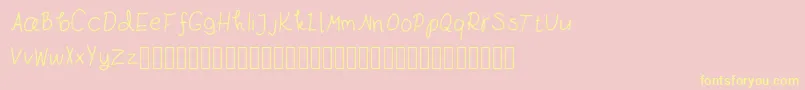 BeautyAndTheBeast Font – Yellow Fonts on Pink Background