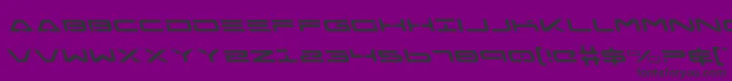 フォントFreeAgentLeftalic – 紫の背景に黒い文字