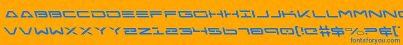 FreeAgentLeftalic Font – Blue Fonts on Orange Background