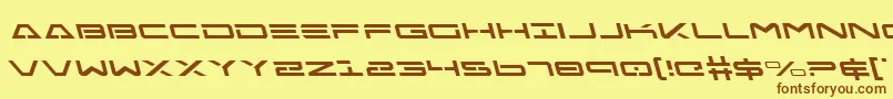 FreeAgentLeftalic Font – Brown Fonts on Yellow Background