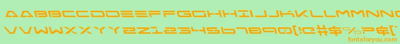 FreeAgentLeftalic Font – Orange Fonts on Green Background