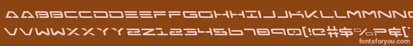 Fonte FreeAgentLeftalic – fontes rosa em um fundo marrom