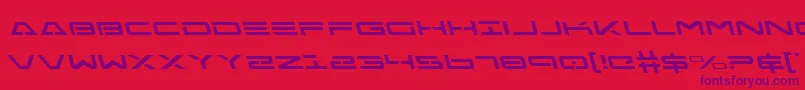 FreeAgentLeftalic Font – Purple Fonts on Red Background