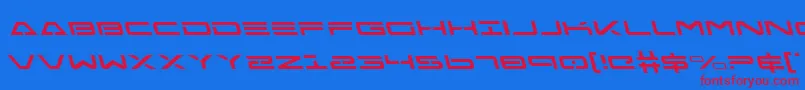 FreeAgentLeftalic Font – Red Fonts on Blue Background