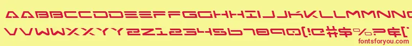 Шрифт FreeAgentLeftalic – красные шрифты на жёлтом фоне