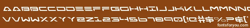 fuente FreeAgentLeftalic – Fuentes Blancas Sobre Fondo Marrón