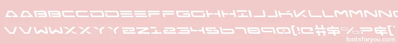 Police FreeAgentLeftalic – polices blanches sur fond rose