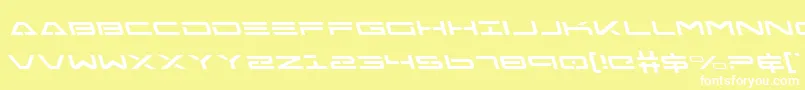 Police FreeAgentLeftalic – polices blanches sur fond jaune