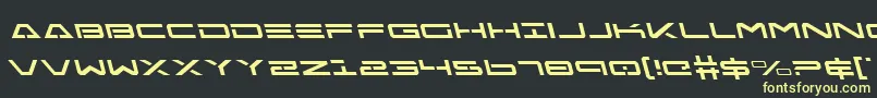 FreeAgentLeftalic Font – Yellow Fonts on Black Background