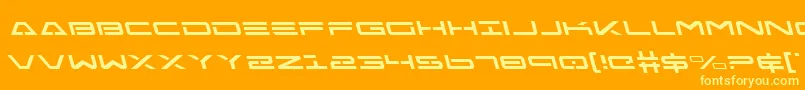 Police FreeAgentLeftalic – polices jaunes sur fond orange