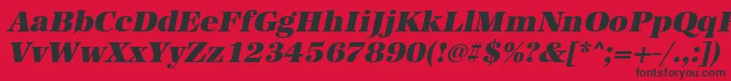 UrwantiquatultbolOblique Font – Black Fonts on Red Background