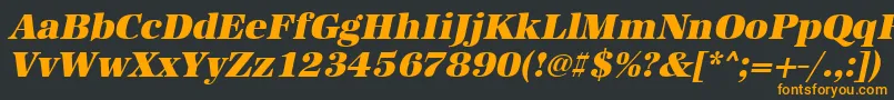 UrwantiquatultbolOblique Font – Orange Fonts on Black Background