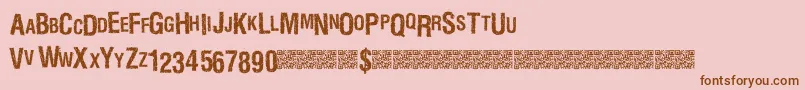 Marblewasteland Font – Brown Fonts on Pink Background