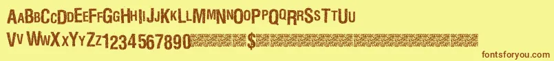 Marblewasteland Font – Brown Fonts on Yellow Background