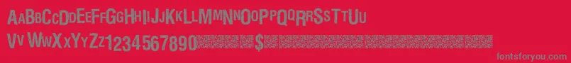 Marblewasteland Font – Gray Fonts on Red Background