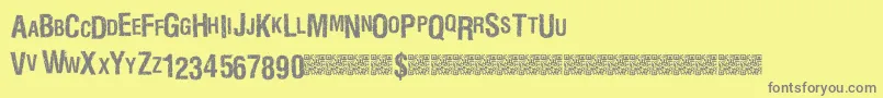 Marblewasteland Font – Gray Fonts on Yellow Background