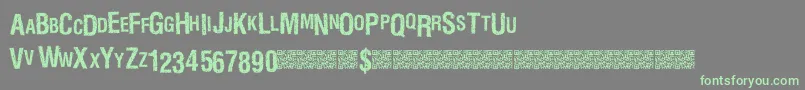 Marblewasteland Font – Green Fonts on Gray Background