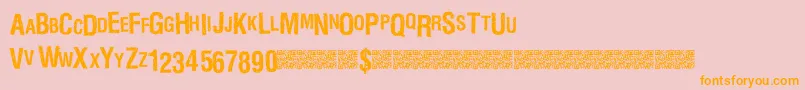 Marblewasteland Font – Orange Fonts on Pink Background