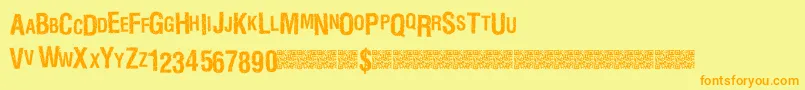 Marblewasteland Font – Orange Fonts on Yellow Background