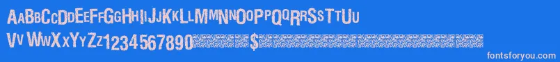 Marblewasteland Font – Pink Fonts on Blue Background