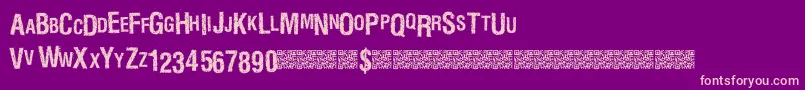 Marblewasteland Font – Pink Fonts on Purple Background