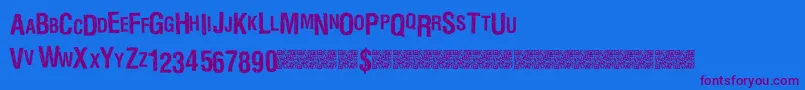 Marblewasteland Font – Purple Fonts on Blue Background