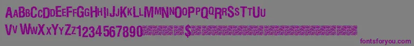 Marblewasteland Font – Purple Fonts on Gray Background