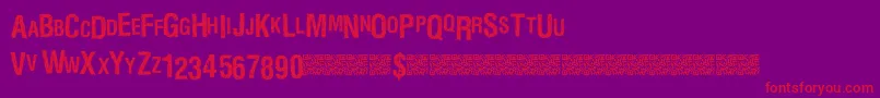 Marblewasteland Font – Red Fonts on Purple Background