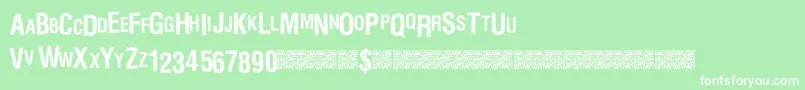 Marblewasteland Font – White Fonts on Green Background