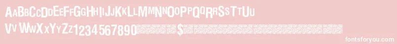 Marblewasteland Font – White Fonts on Pink Background