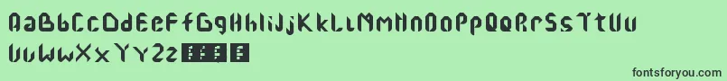 AhaNaMasa Font – Black Fonts on Green Background