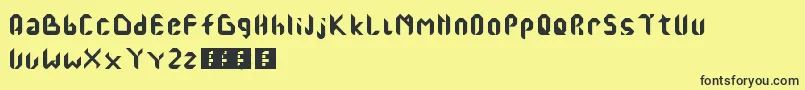 AhaNaMasa Font – Black Fonts on Yellow Background