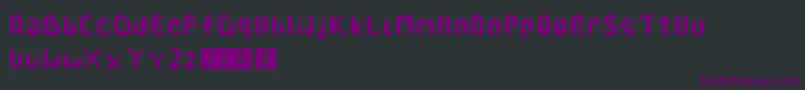 Fonte AhaNaMasa – fontes roxas em um fundo preto