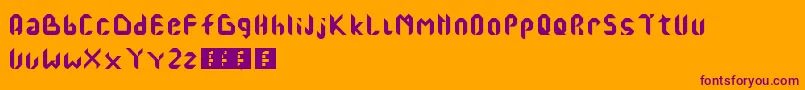 AhaNaMasa Font – Purple Fonts on Orange Background