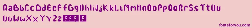 AhaNaMasa Font – Purple Fonts on Pink Background