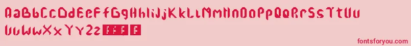 AhaNaMasa Font – Red Fonts on Pink Background