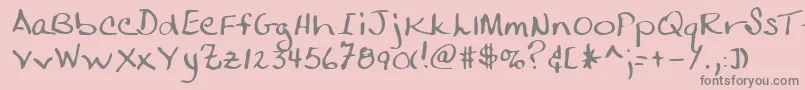 fuente MogenzaRegular – Fuentes Grises Sobre Fondo Rosa