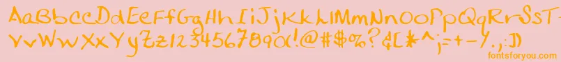 MogenzaRegular Font – Orange Fonts on Pink Background