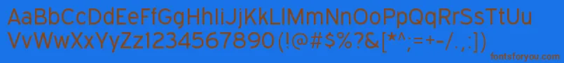 ExpresswaybkRegular Font – Brown Fonts on Blue Background