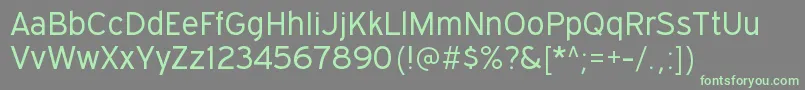 ExpresswaybkRegular-fontti – vihreät fontit harmaalla taustalla