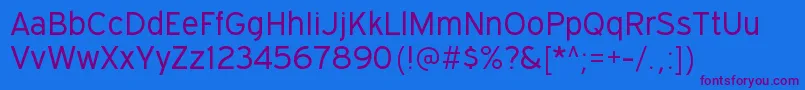 ExpresswaybkRegular-Schriftart – Violette Schriften auf blauem Hintergrund