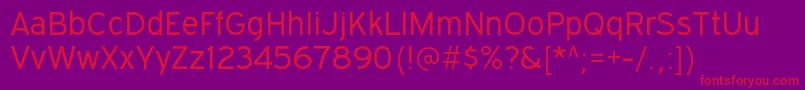 フォントExpresswaybkRegular – 紫の背景に赤い文字